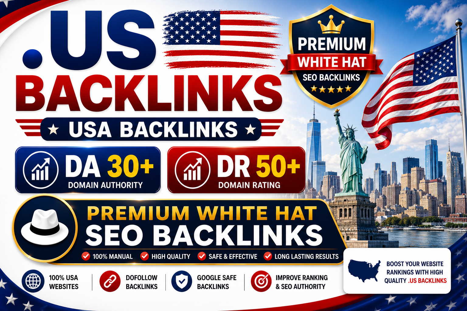I will create 100 High Quality .US United States of America PBN Backlinks