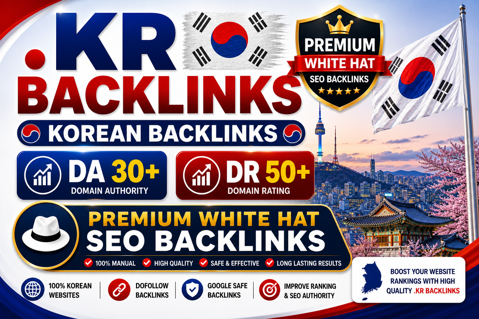 I will create 40 High-Quality .kr Korean PBN Backlinks 