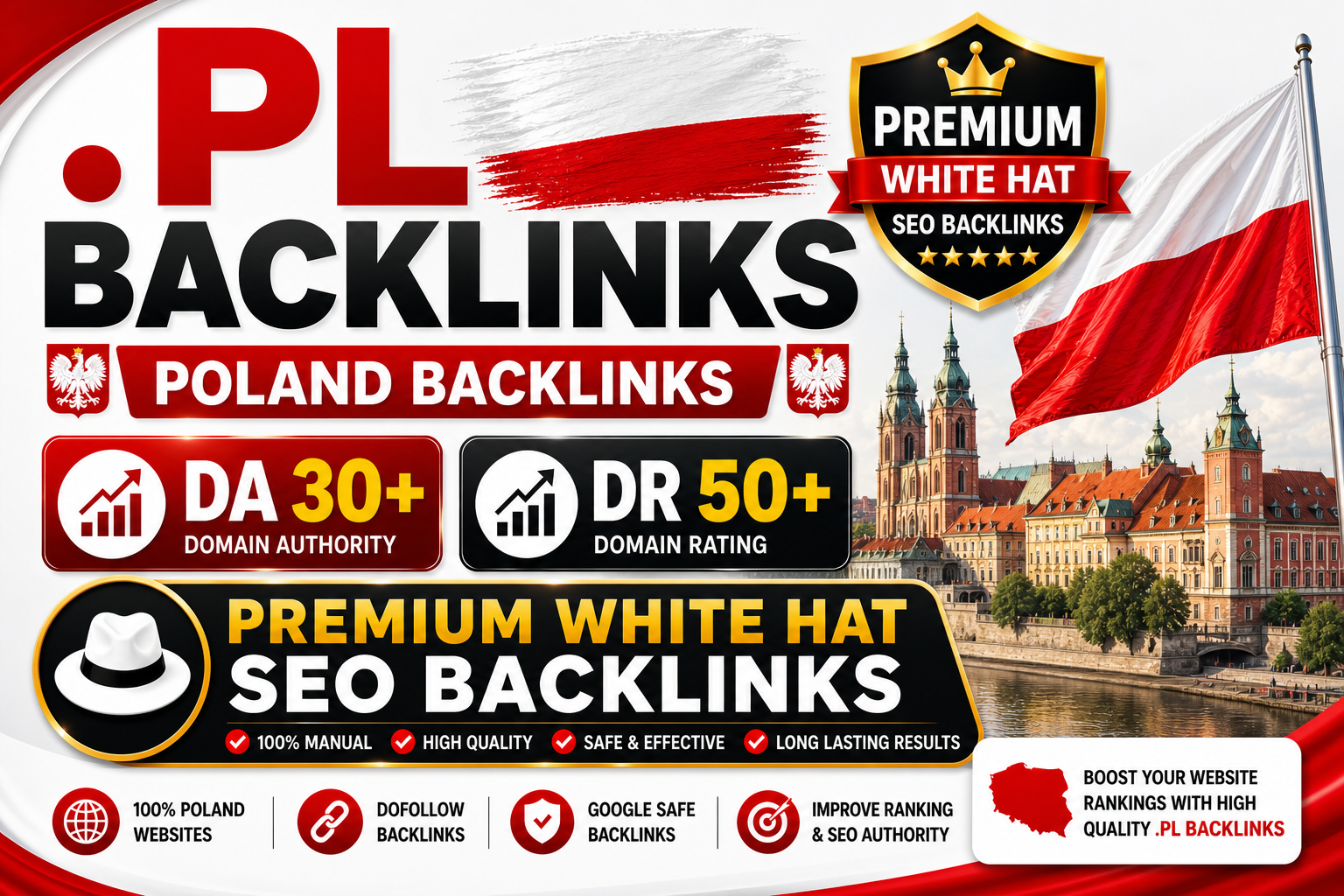 I will create 10 High Quality. pl Poland PBN Backlink...