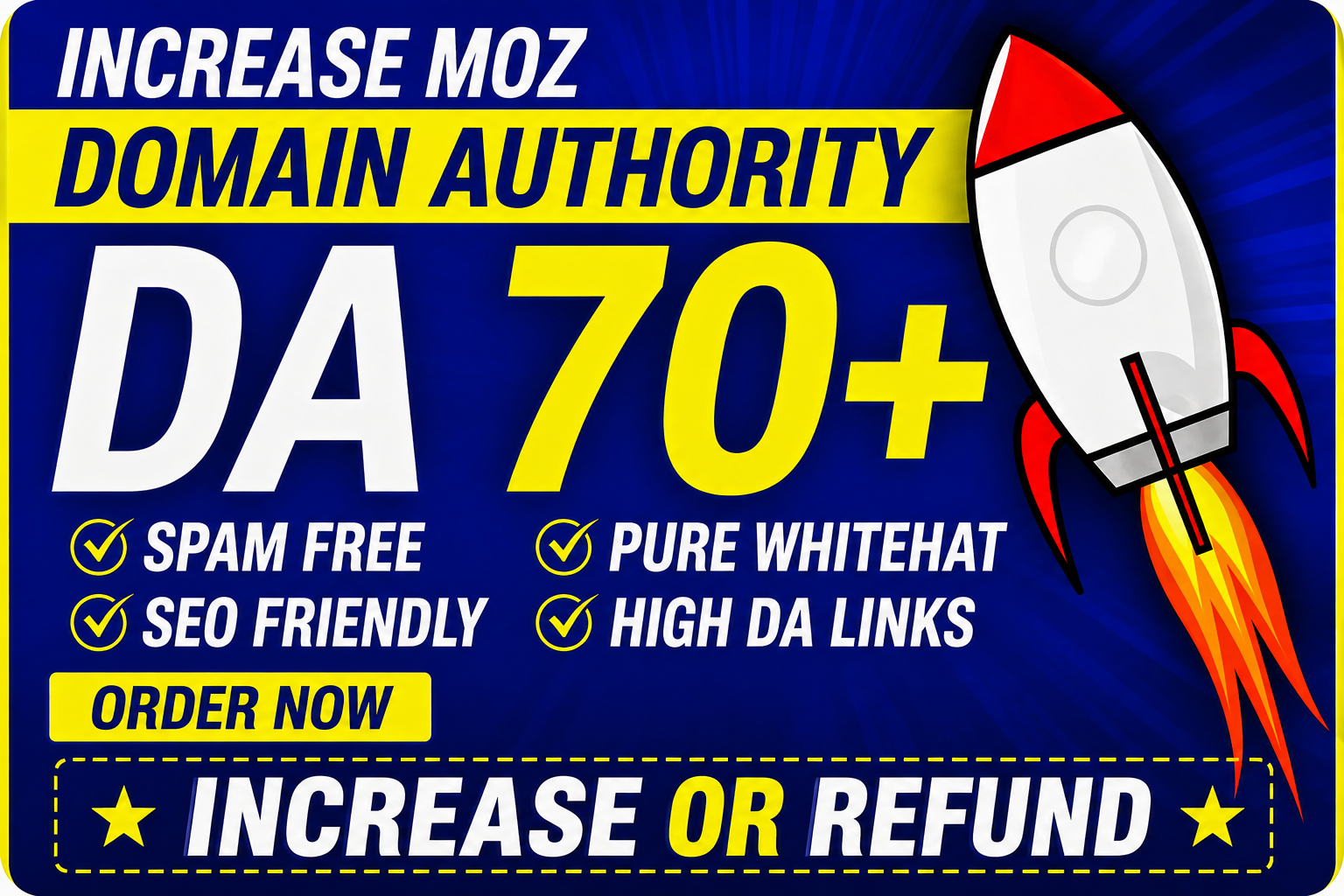 I will Increase Moz Domain Authority DA 70 Plus