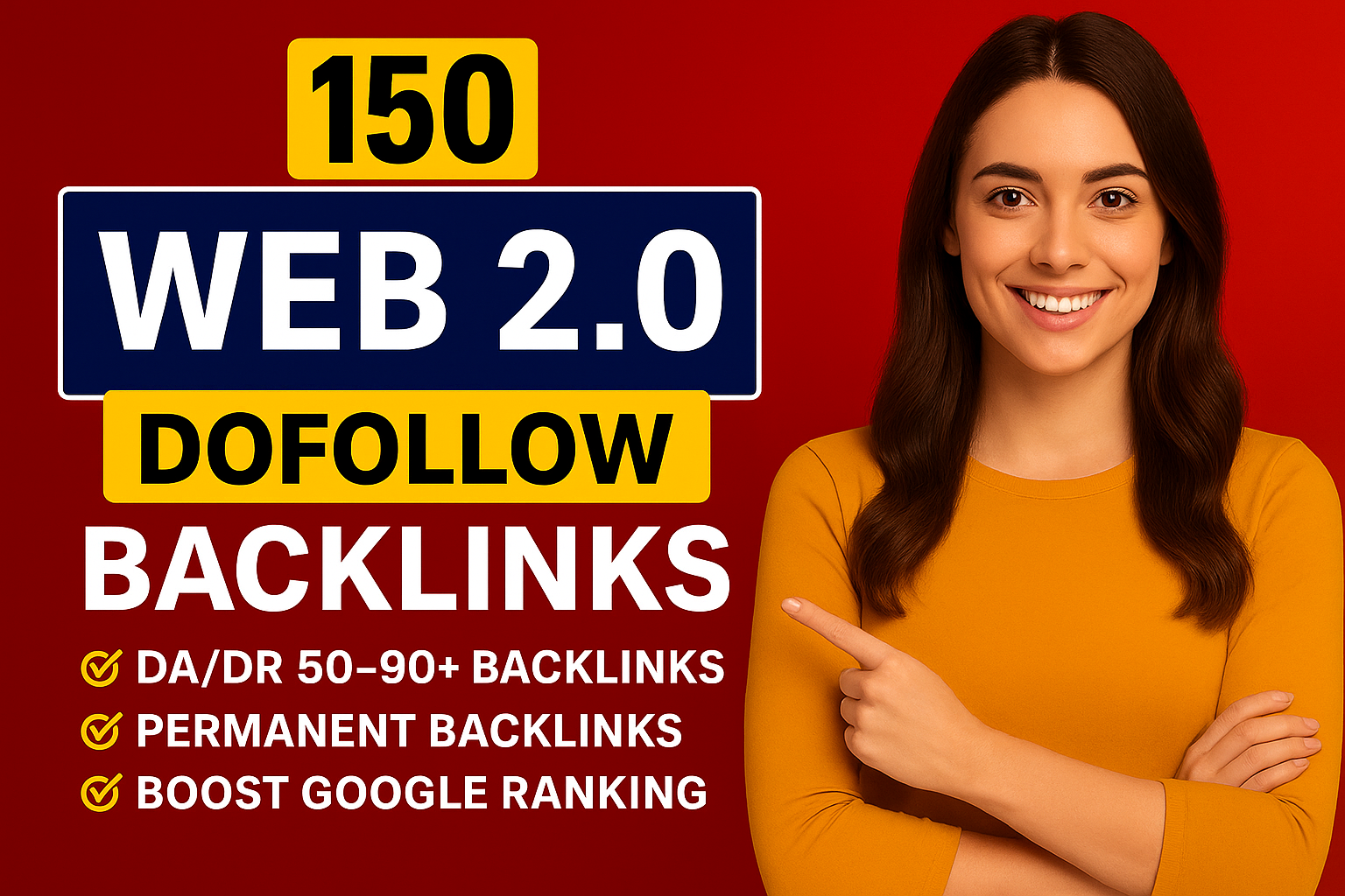 Get Manual 150 Web 2.0 Backlinks on High Authority DA/DR 50&ndash;90+ Sites with Dofollow SEO Backlinks
