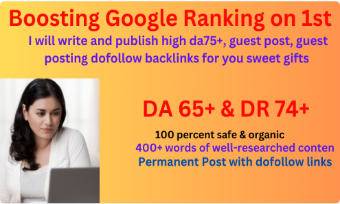 I will write and publish high da 70 and DR 75 back Li...