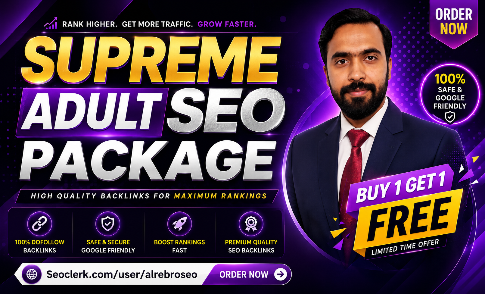 Supreme Adult SEO Package - Natural Link Building + T...