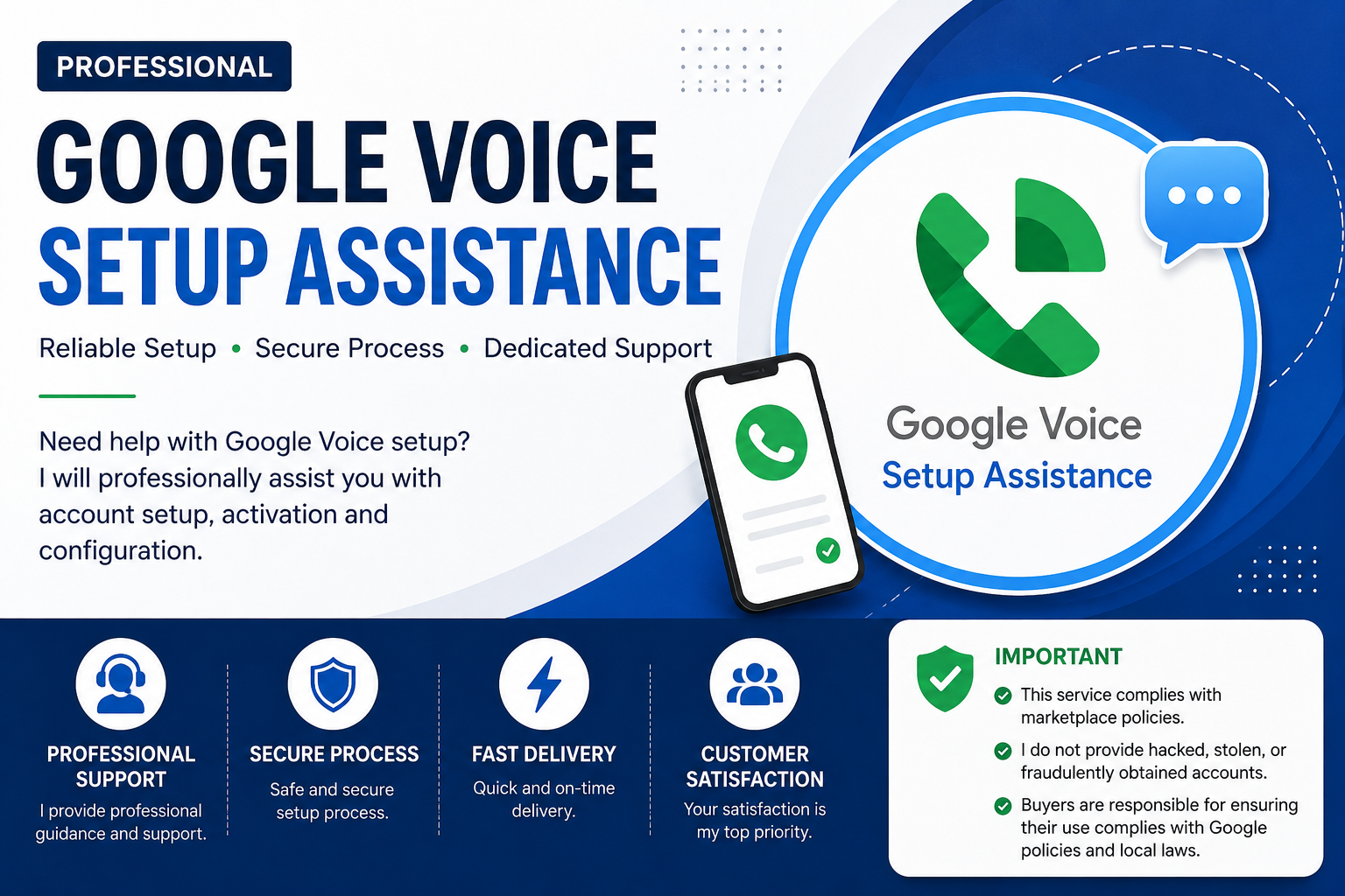 Professional Google Voice Setup & Activation Assistance