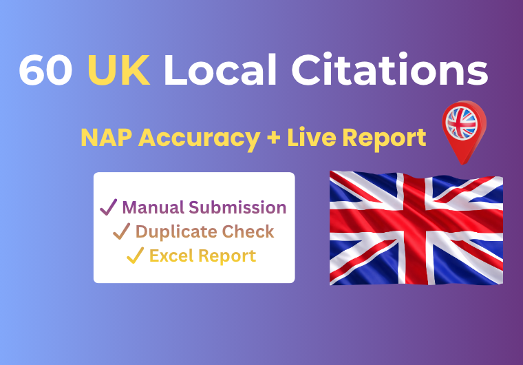 I will build 60 UK local citations with NAP accuracy ...