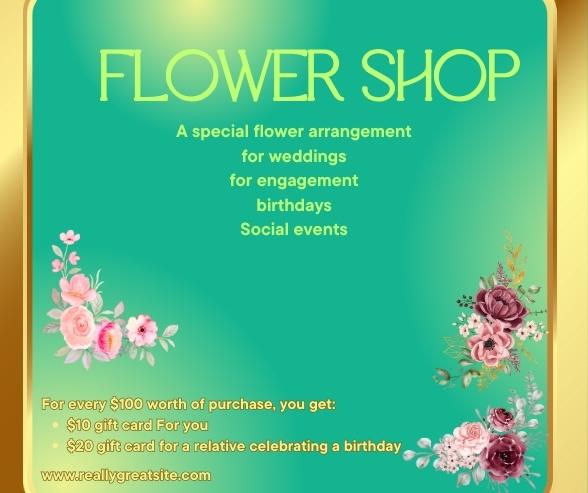 I will create creative and vibrant business cards and ads for your flower shop
