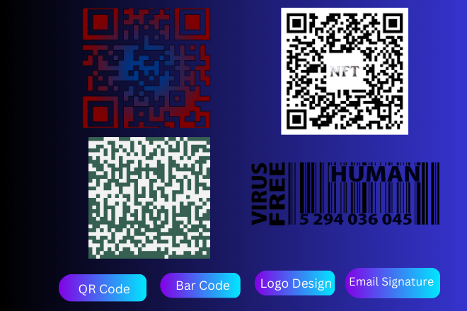 I will Create Professional QR Code, Bar Code, Logo ...