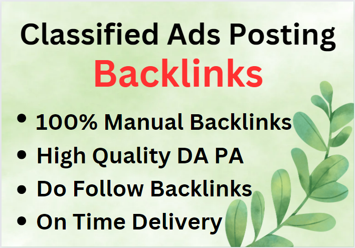 I will post 150 high quality classified ads posting o...