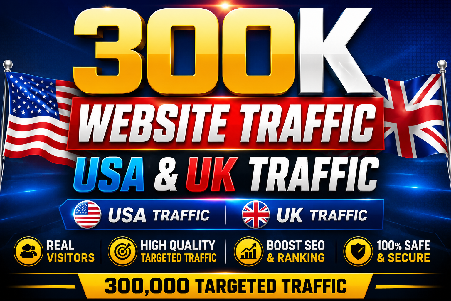 300,000+ USA - Uk - worldwide Website Traffic visitor...
