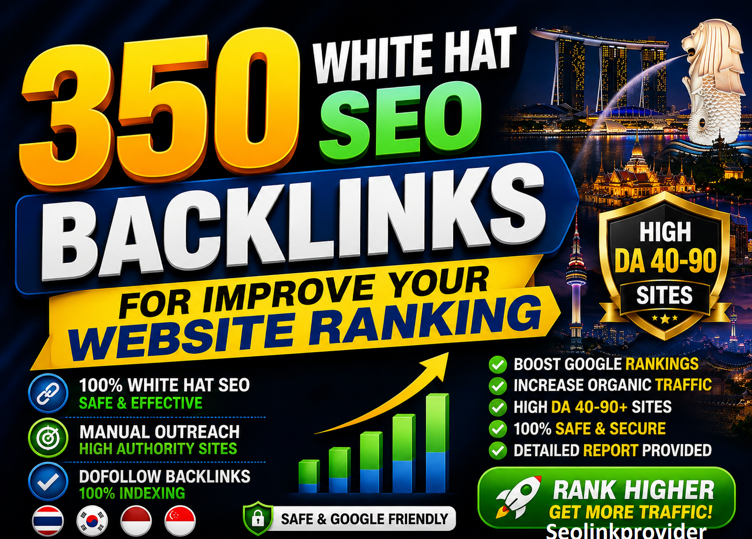 Make 350 White Hat Seo Backlinks For Improve Your Web...