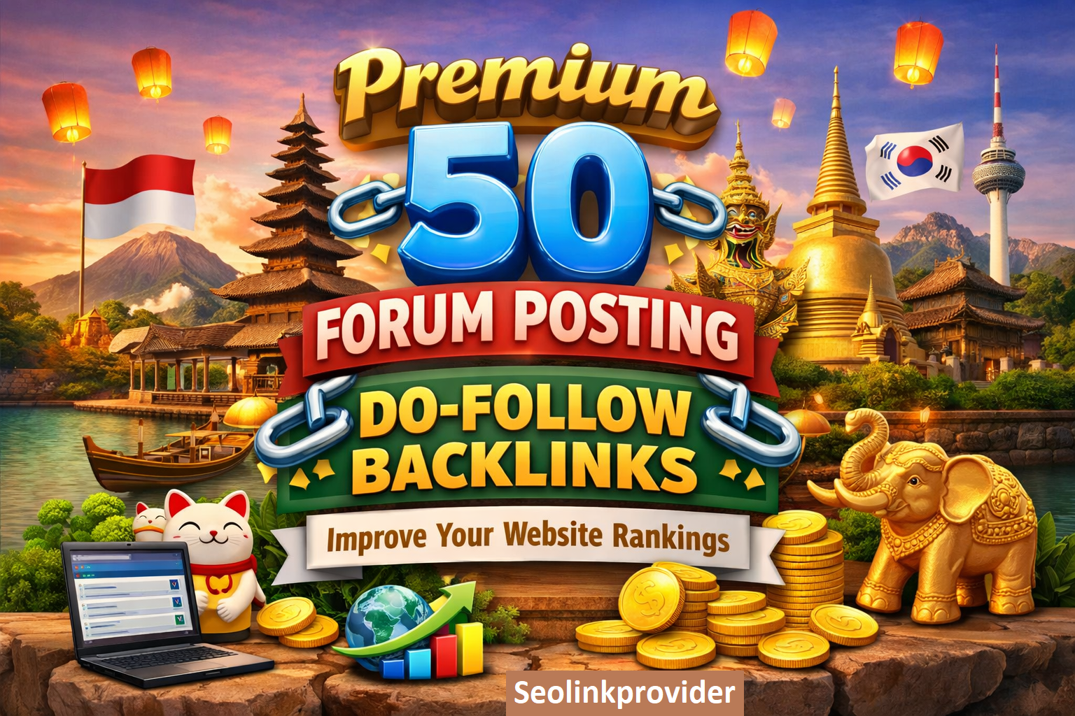 Premium 50 Do-Follow Forum Posting Backlinks to improve Your Website Rankings