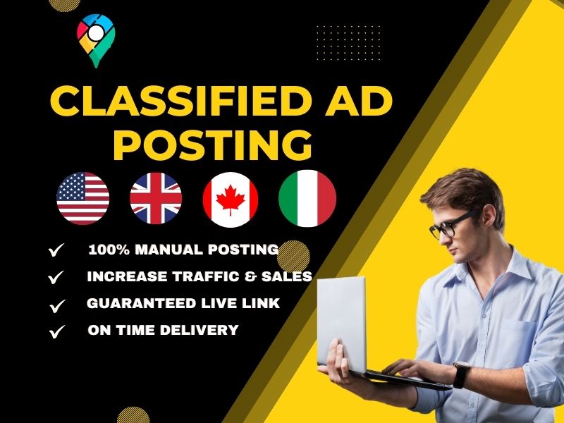I will personally provide 100 classified ads on the t...