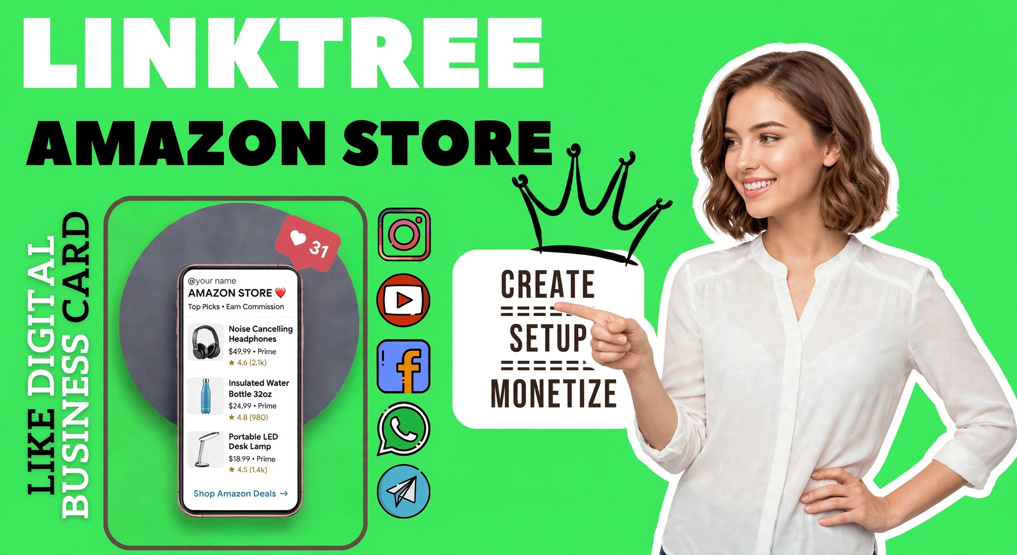 Design Custom Linktree Affiliate Storefront BioLink Landing Page