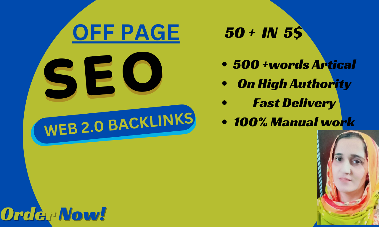 I can create 50+ high DA PA Web 2.0 Backlinks on Diff...