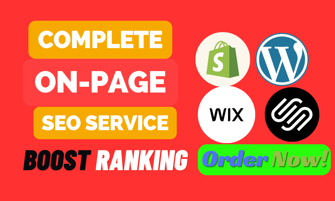 I will do complete on page SEO for your website wordpress, shopify, wix, squarespace