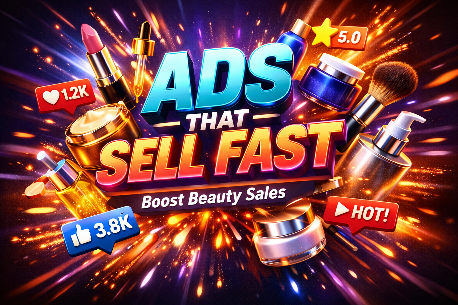 I will create viral social media ads for beauty and skincare products that boost sales