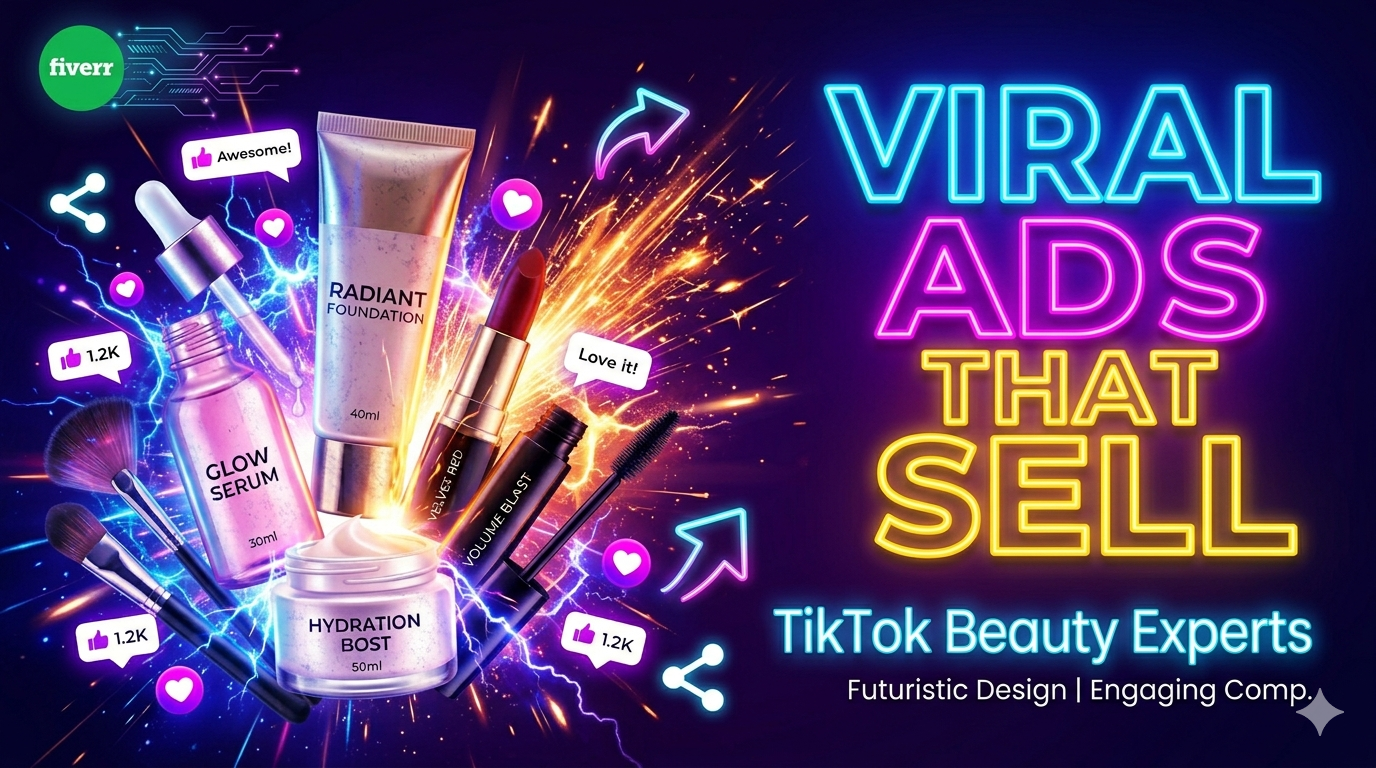 I will create viral TikTok ads for beauty products that boost sales fast