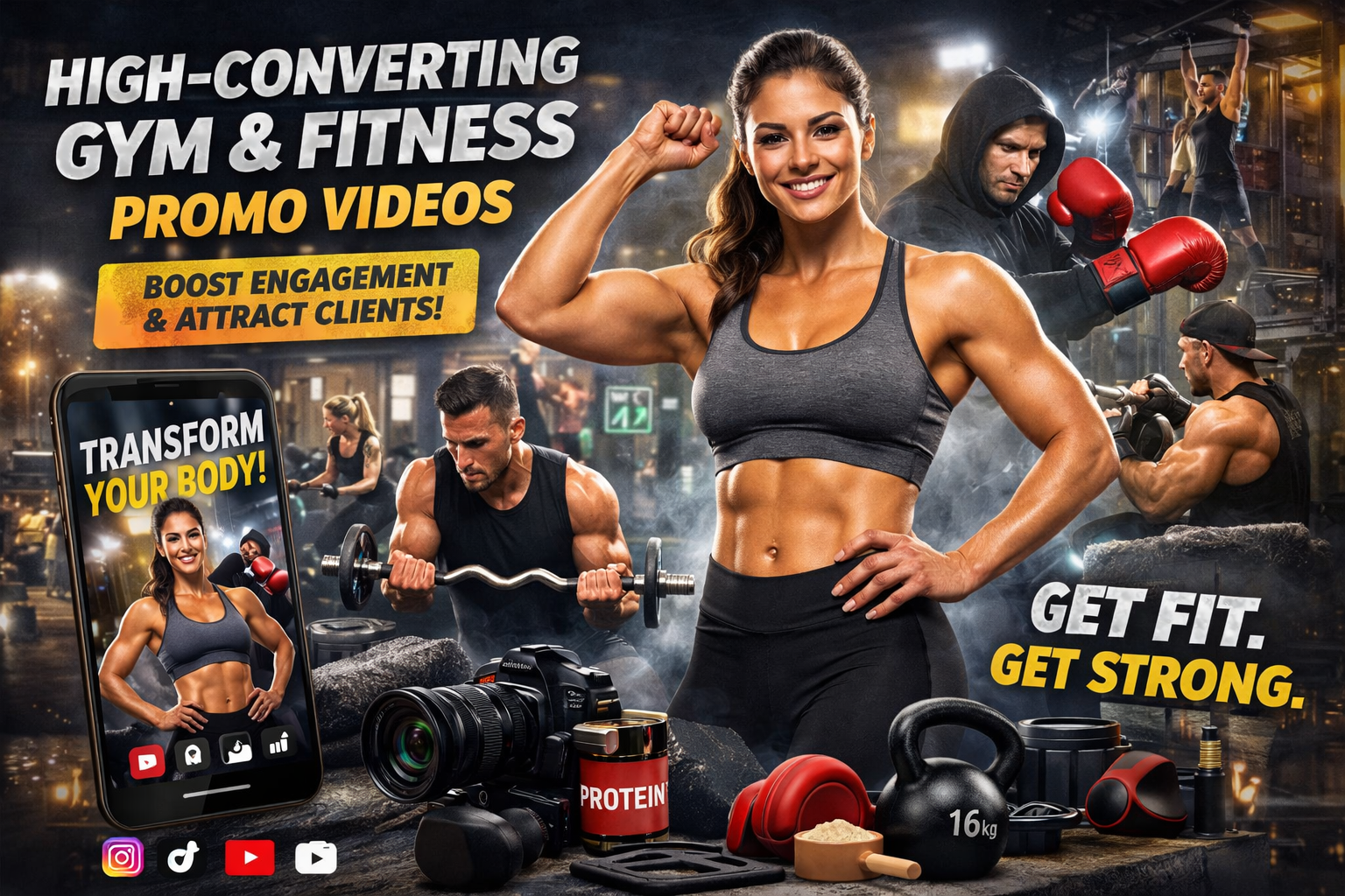I will Create Powerful Gym Advertising Commercial That Convert View's into Clients