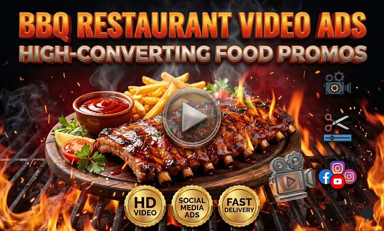 I will create a high converting BBQ ribs restaurant commercial adsfor your business