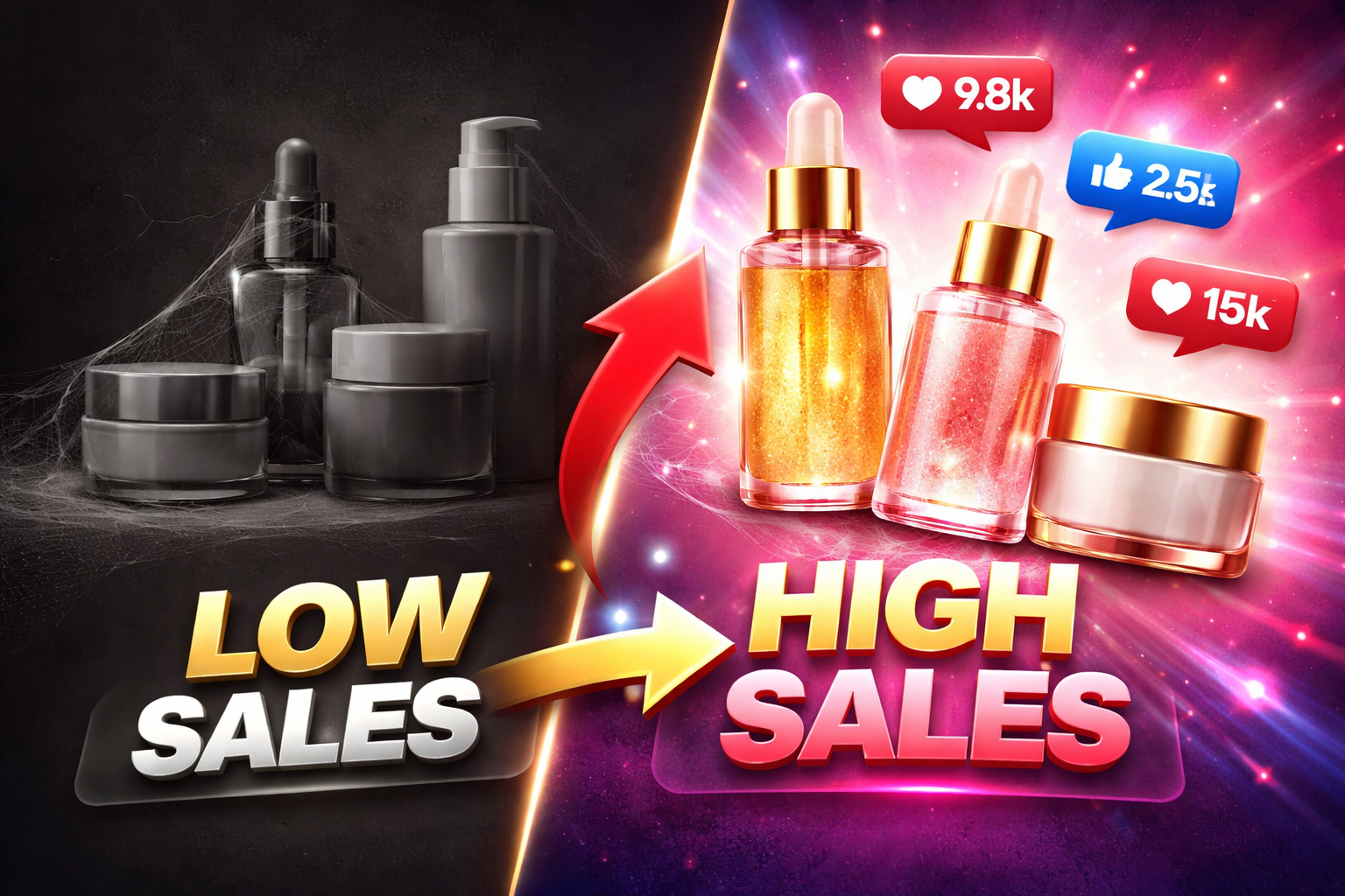 I will create viral social media ads for beauty and skincare products that boost sales