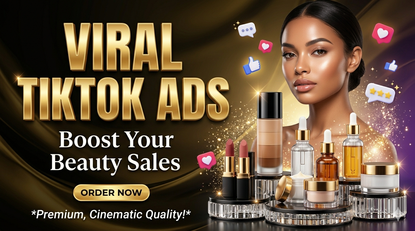 I will create viral TikTok ads for beauty products that boost sales fast