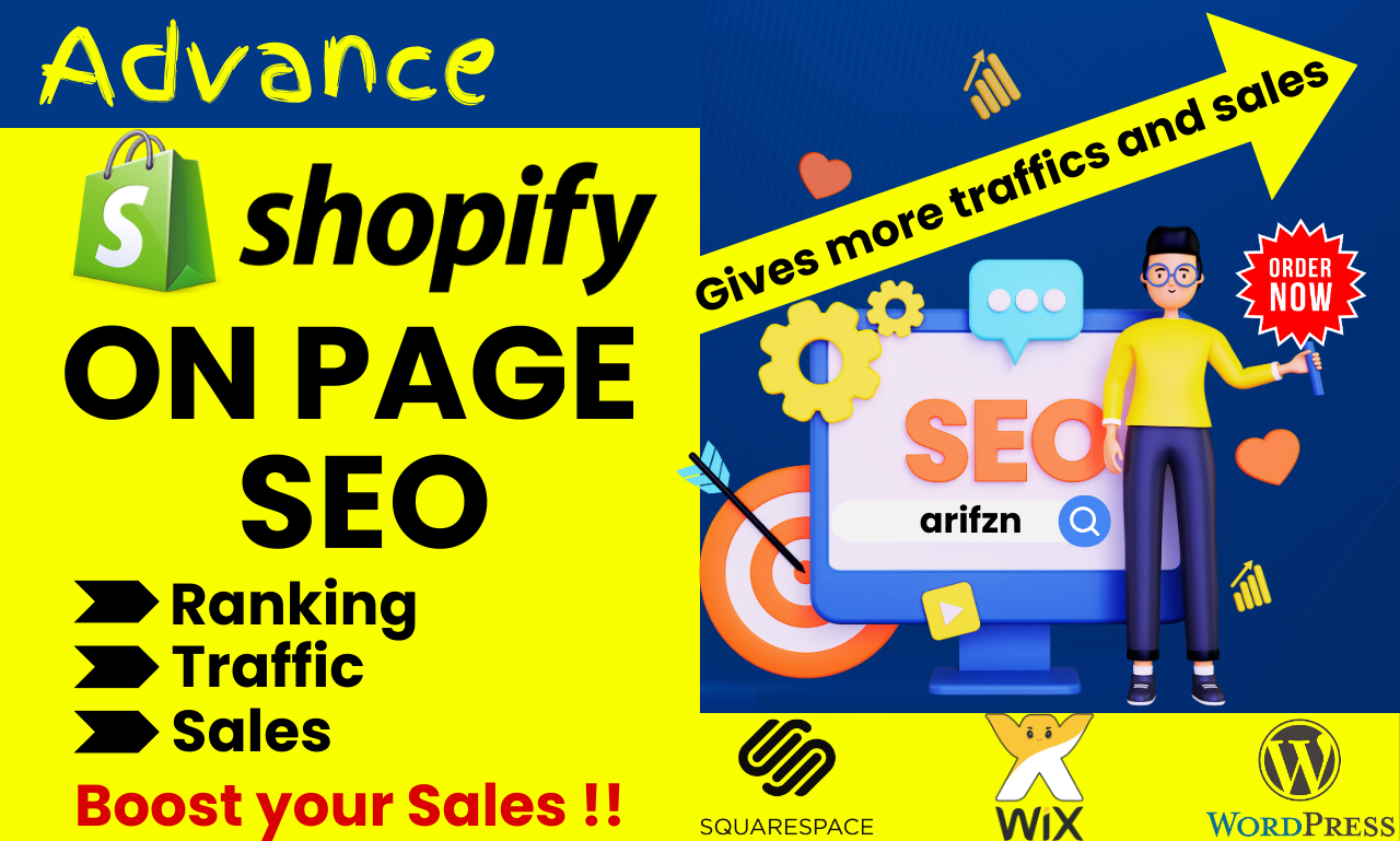 I will do advanced Shopify on-page SEO for boost your...