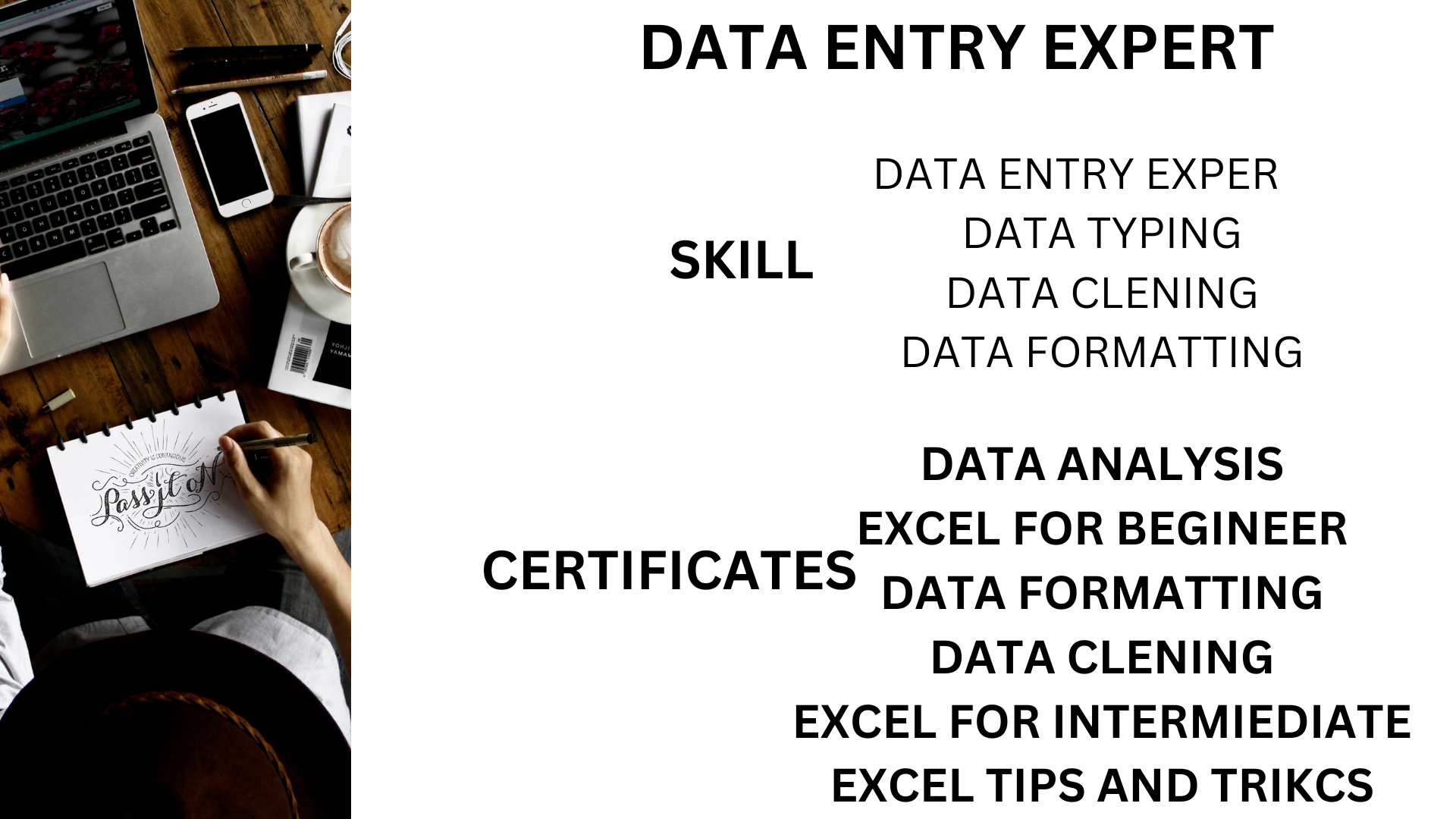 I Am Expert in Data Typing Copy Paste