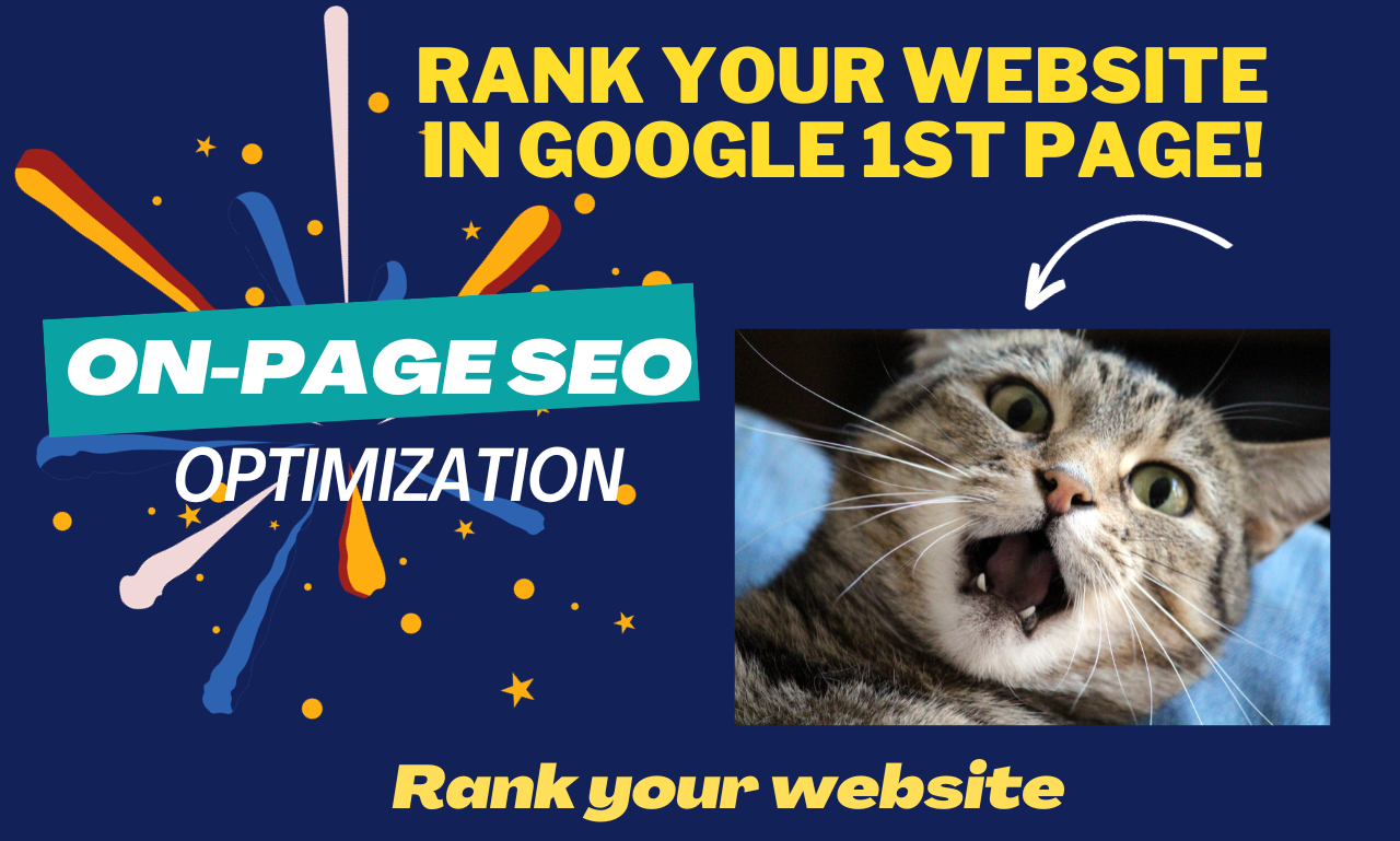 I will do on-page SEO with rank math or yoast SEO