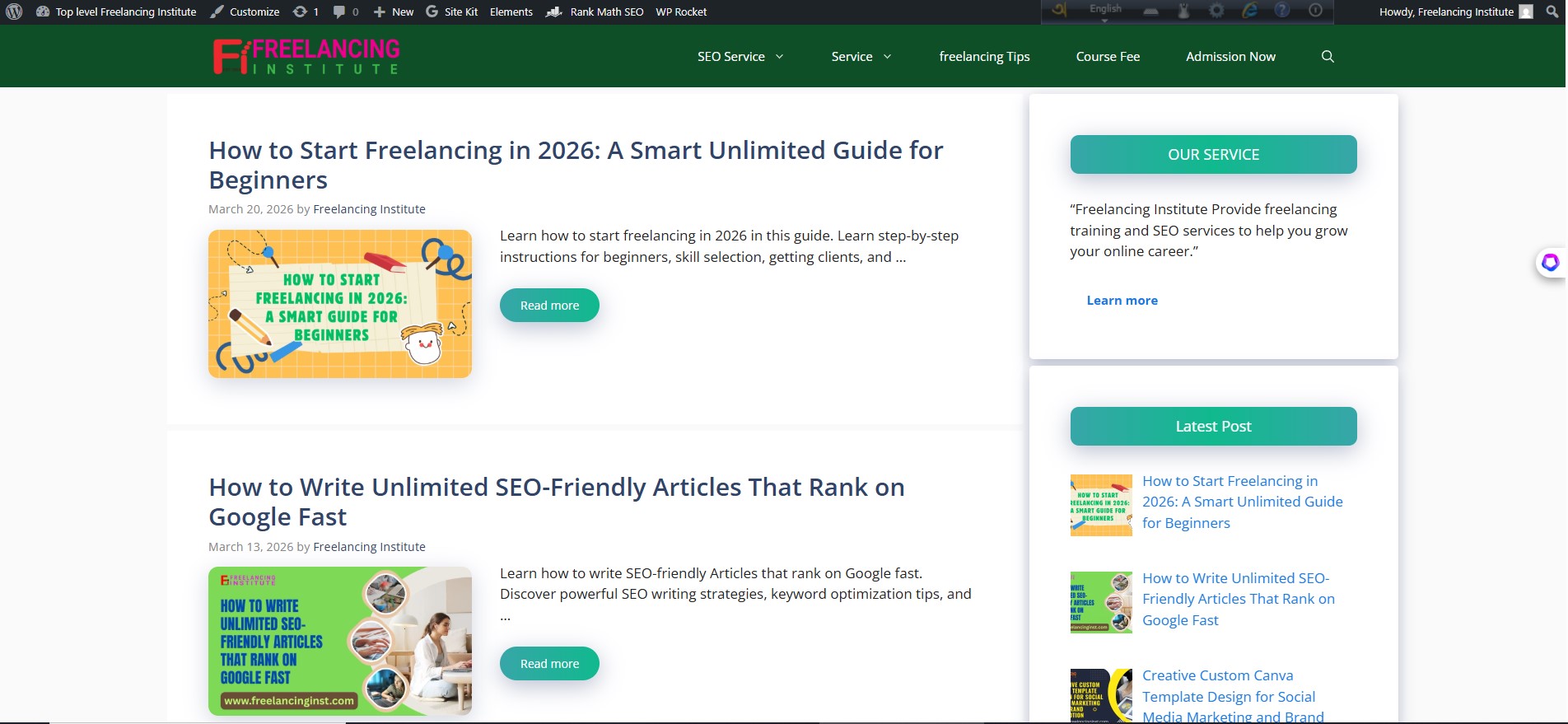 I will design professional responsive blog website 