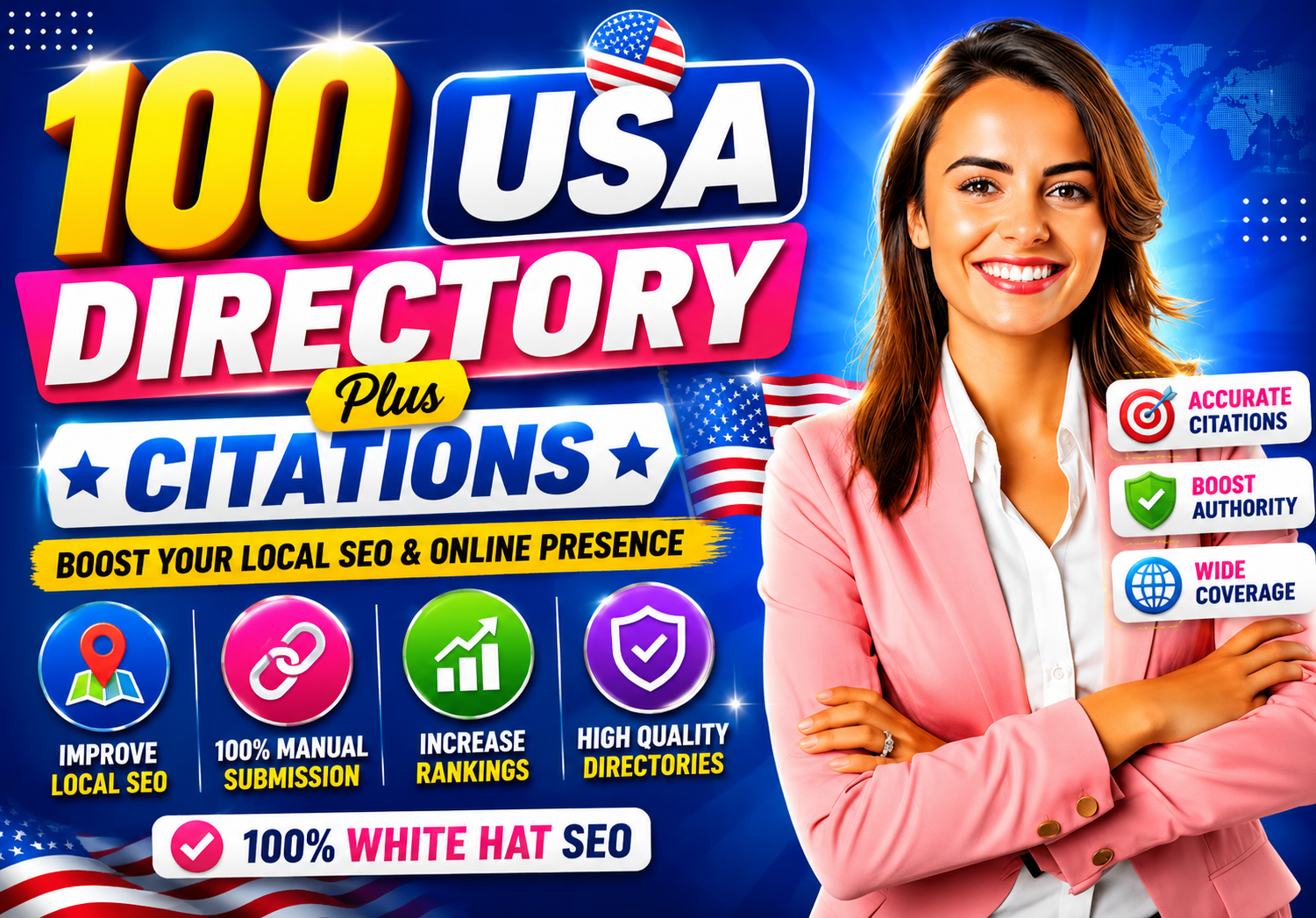 I will do 100 high authority business citations for l...