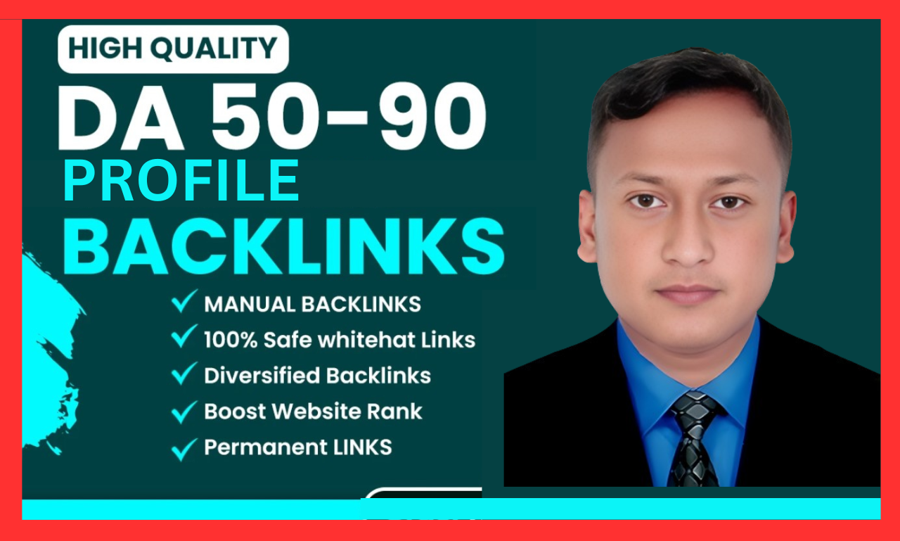 50 Profile Creation Backlink high DA 90 Manual workin...