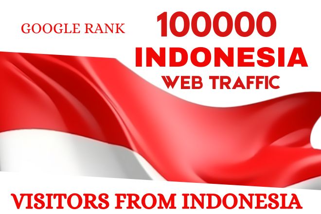 10,0000 Traffic from Indonesia to your website or any...