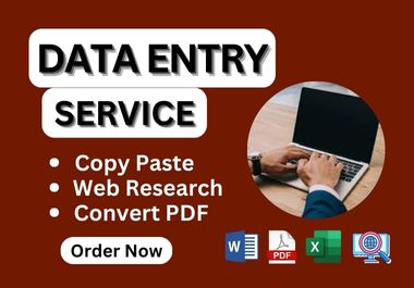 I will do Data Entry work in 4 hours with best qualit...