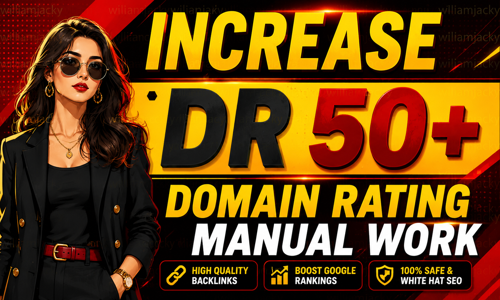 I will increase DR 50, domain Rating using high auth...