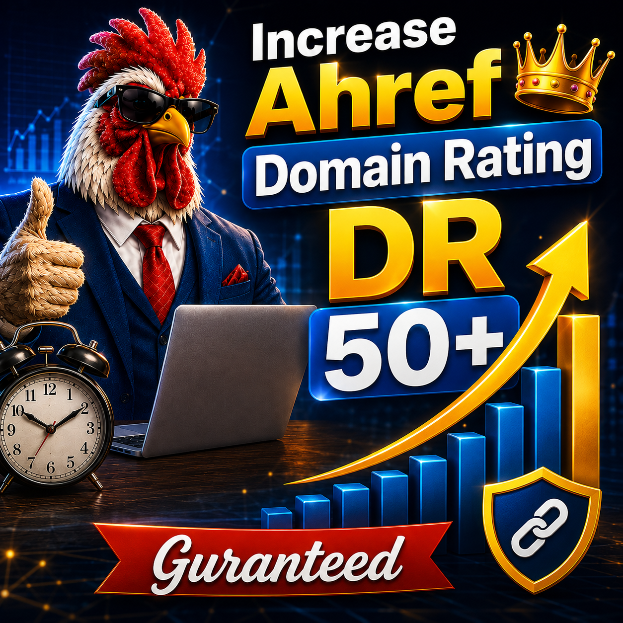 I Will Increase Ahrefs Domain Ratings DR 50 plus and Rank You Top One on Google and AI 