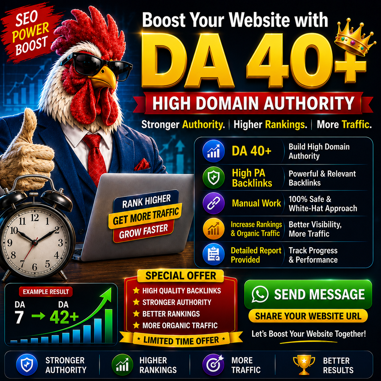 Increase Domain Authority Moz DA 30+, 40+, 50+ Within 10-90 days