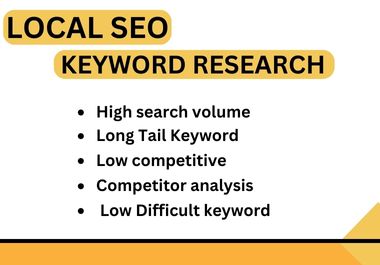 I will get best local seo keyword research and compet...