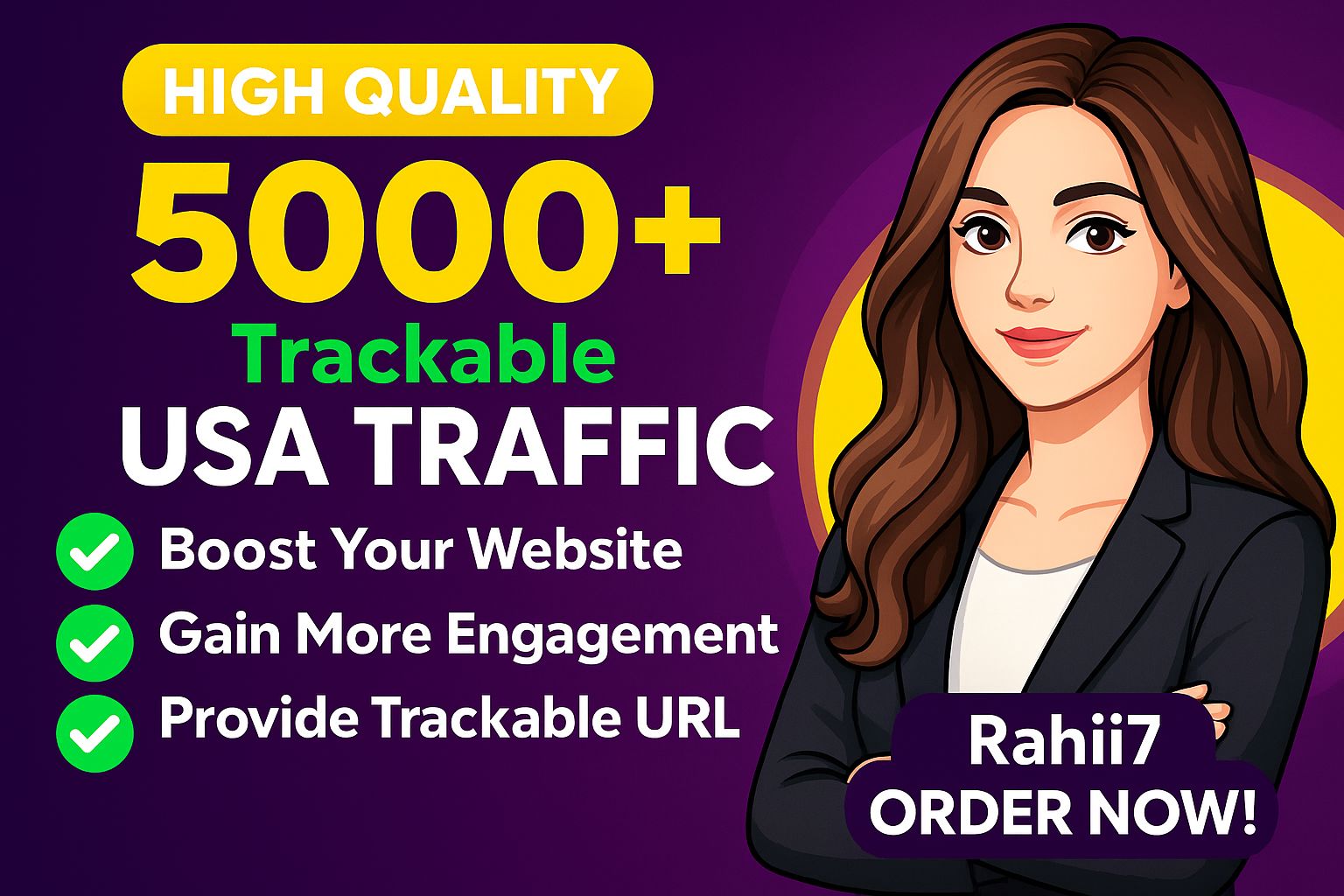 I Will Drive 5000 High Quality USA Traffic to Your We...