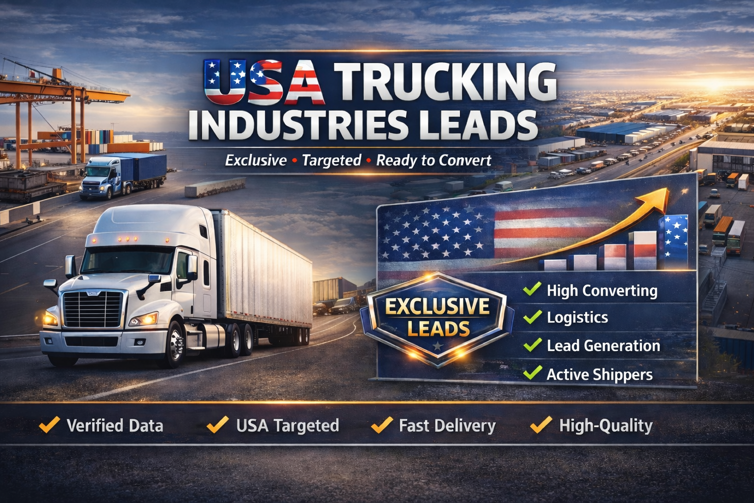 I Will Deliver You 10,000 Targeted Trucking Industries Leads From USA