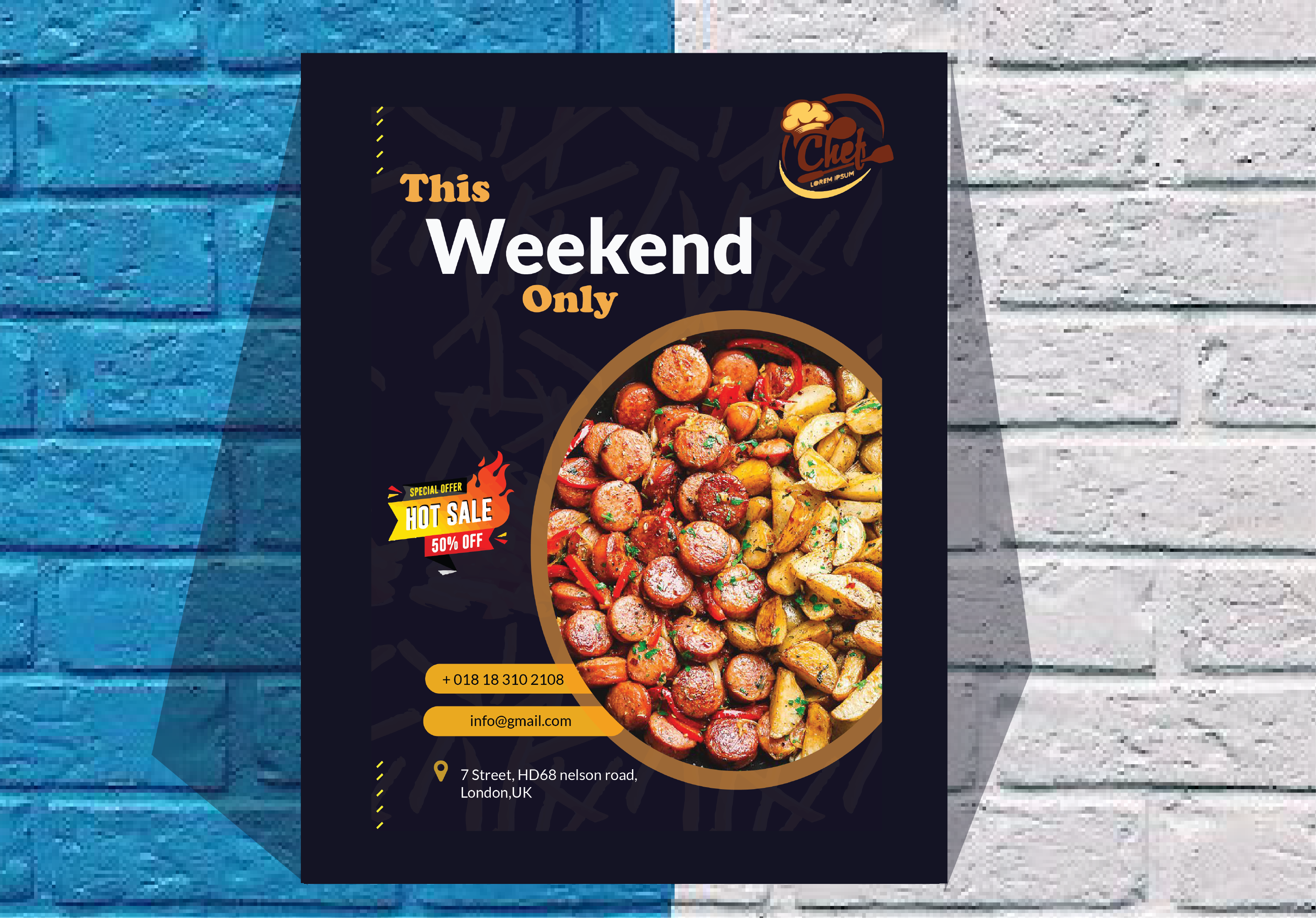I will create a flyer design for any shop, restaurant...