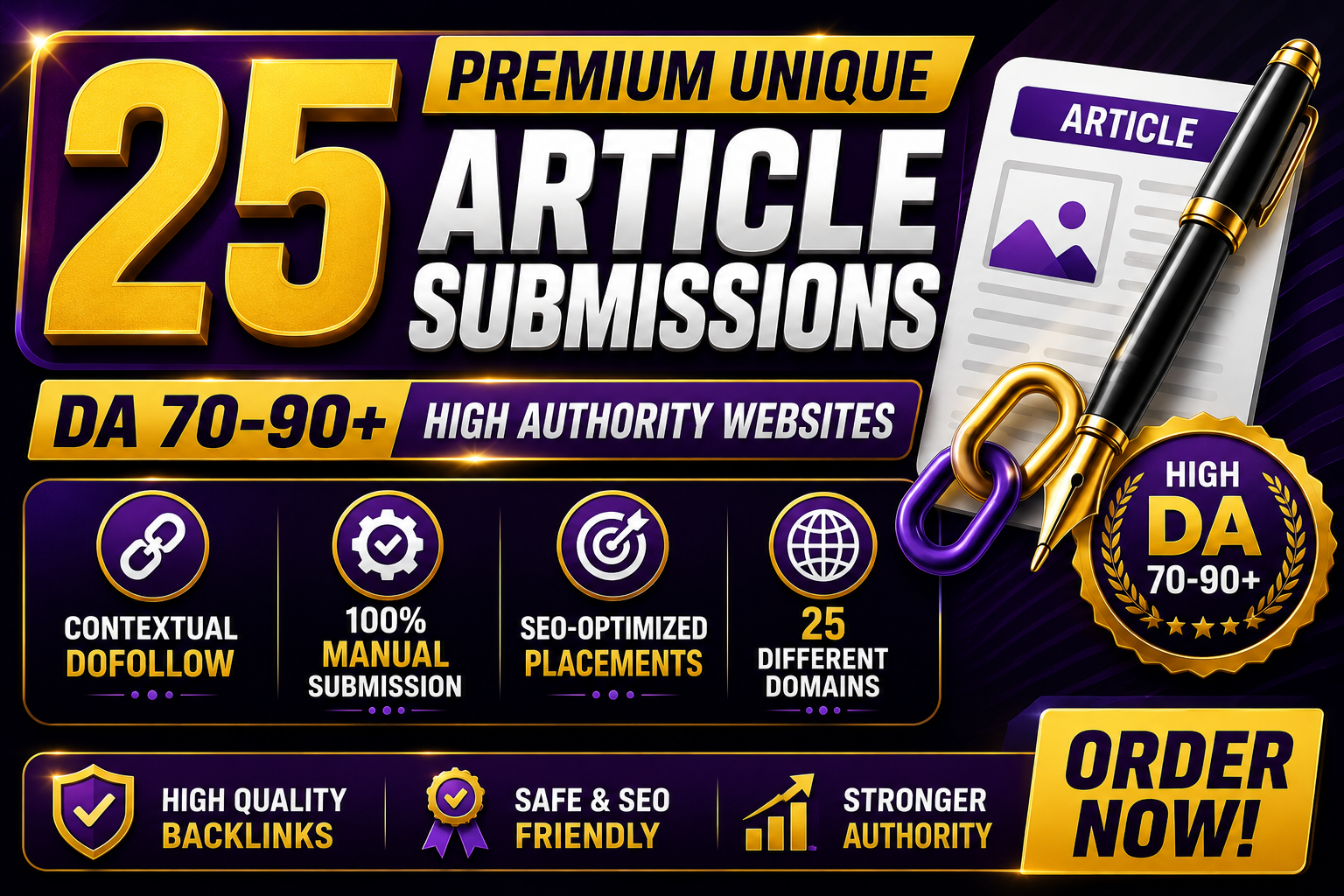 Skyrocket Google Rankings with 25 Unique Article Subm...