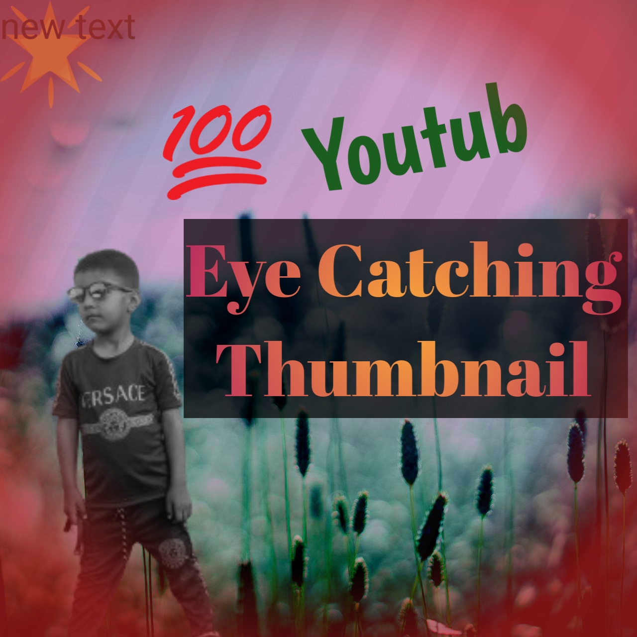 I will create mind blowing amazing thumbnail in three hours 