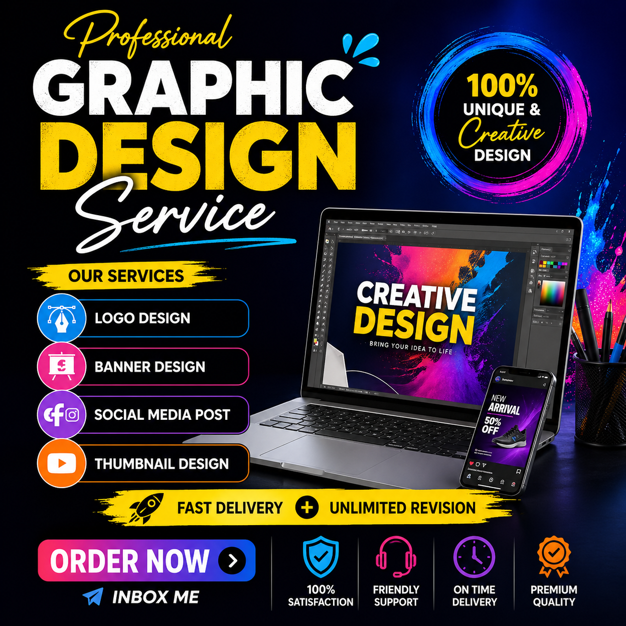 Professional high quality Graphic Design Service