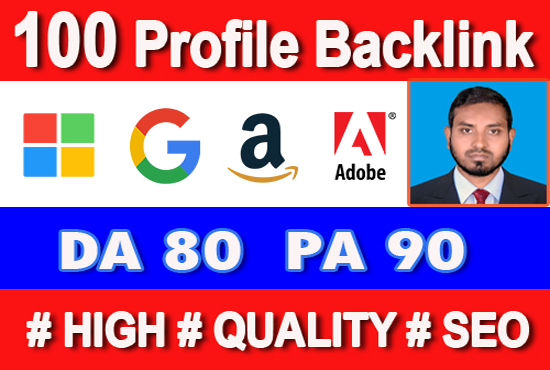 I will do 100 SEO Profile Backlinks rank on google top page
