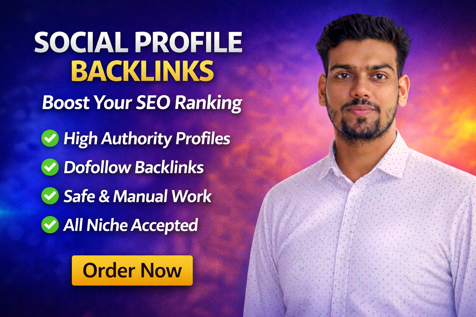 I will create 35 high quality profile creation backli...