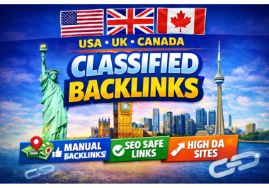 I will create 35 high DA manual local classified back...