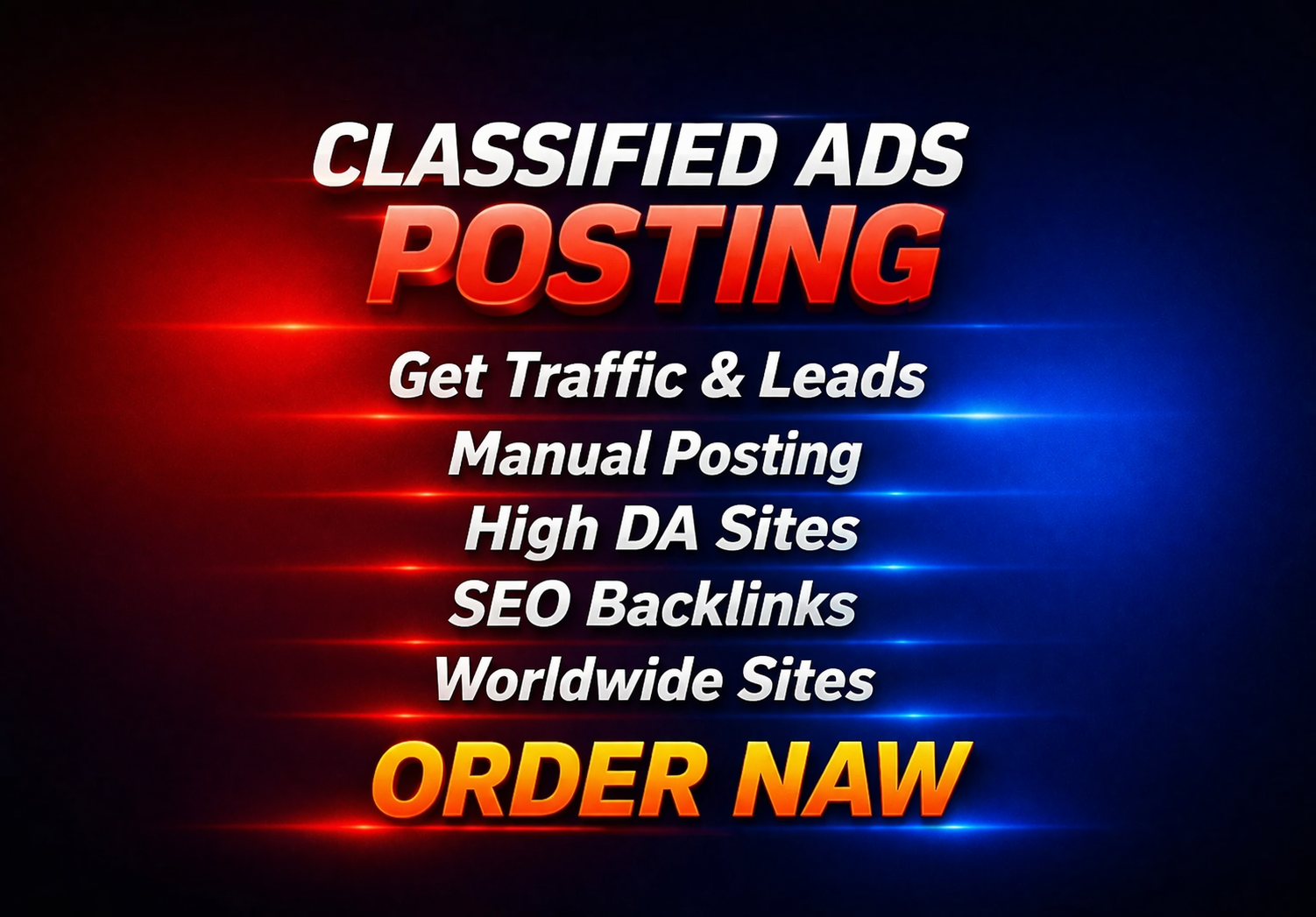 I will create 35 high DA classified ads posting backl...