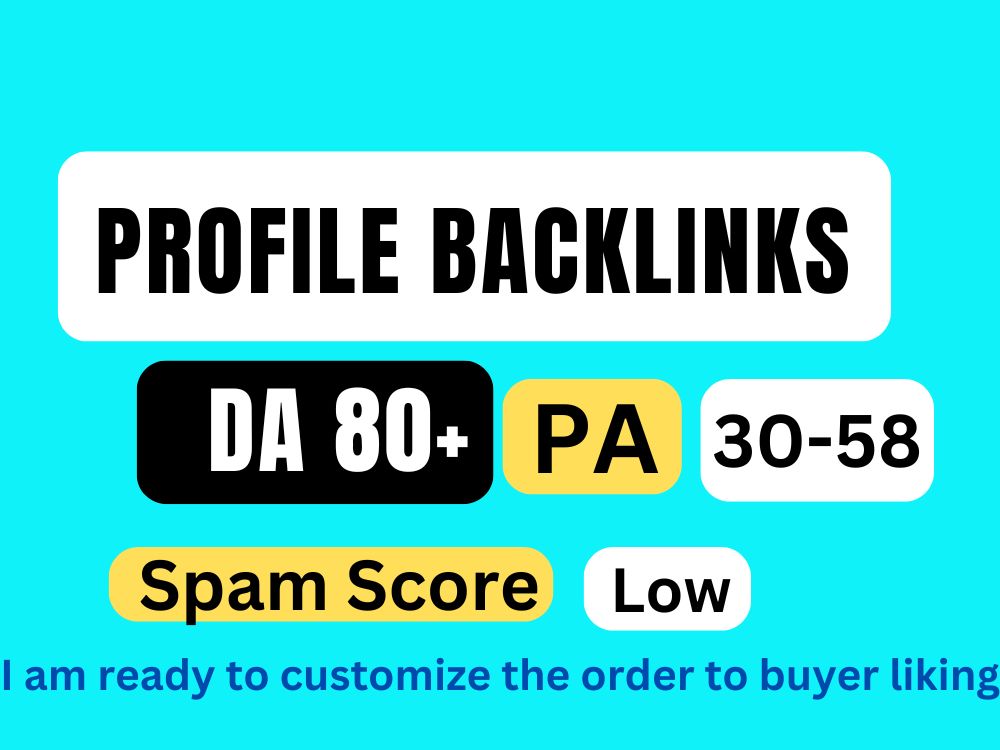 Provide 320+ manual profile Backlinks permanent DA 80...