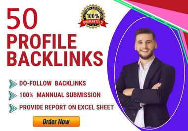 I will create high DA Profile Creation backlinks manu...