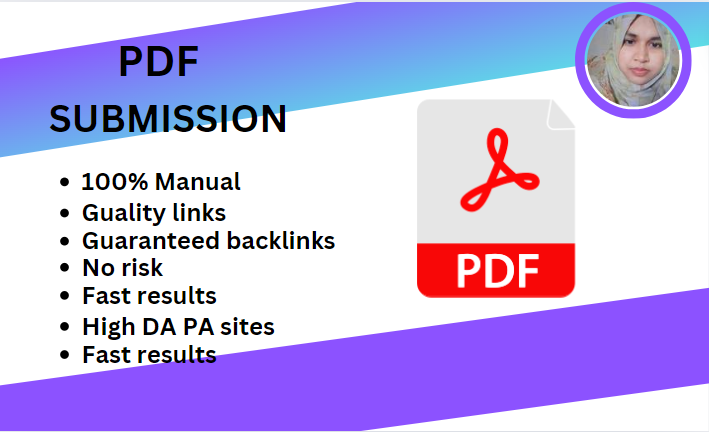 I will do PDF submission manually on 100 high da docu...